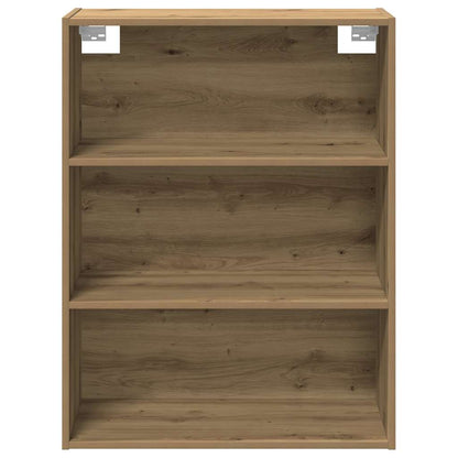 Dressoir met wandkast bewerkt hout artisanaal eikenkleur