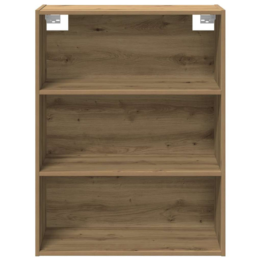 Dressoir met wandkast bewerkt hout artisanaal eikenkleur
