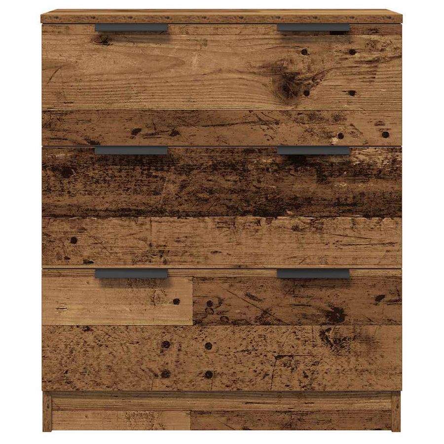 Dressoirs 3 st 60x30x70 cm bewerkt hout oud houtkleurig