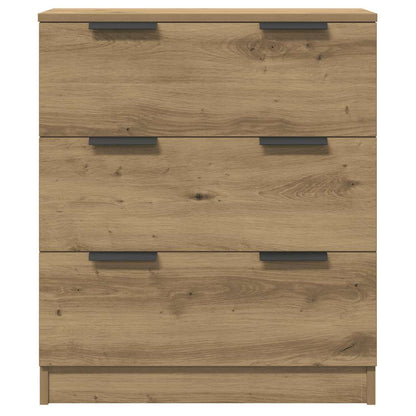 Dressoirs 3 st 60x30x70 cm bewerkt hout artisanaal eikenkleurig