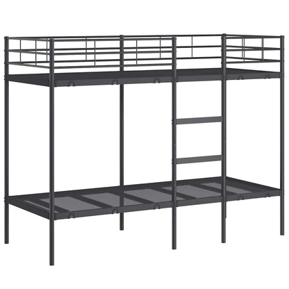 Stapelbed Zonder Matras Staal 75 x 190 cm Zwart