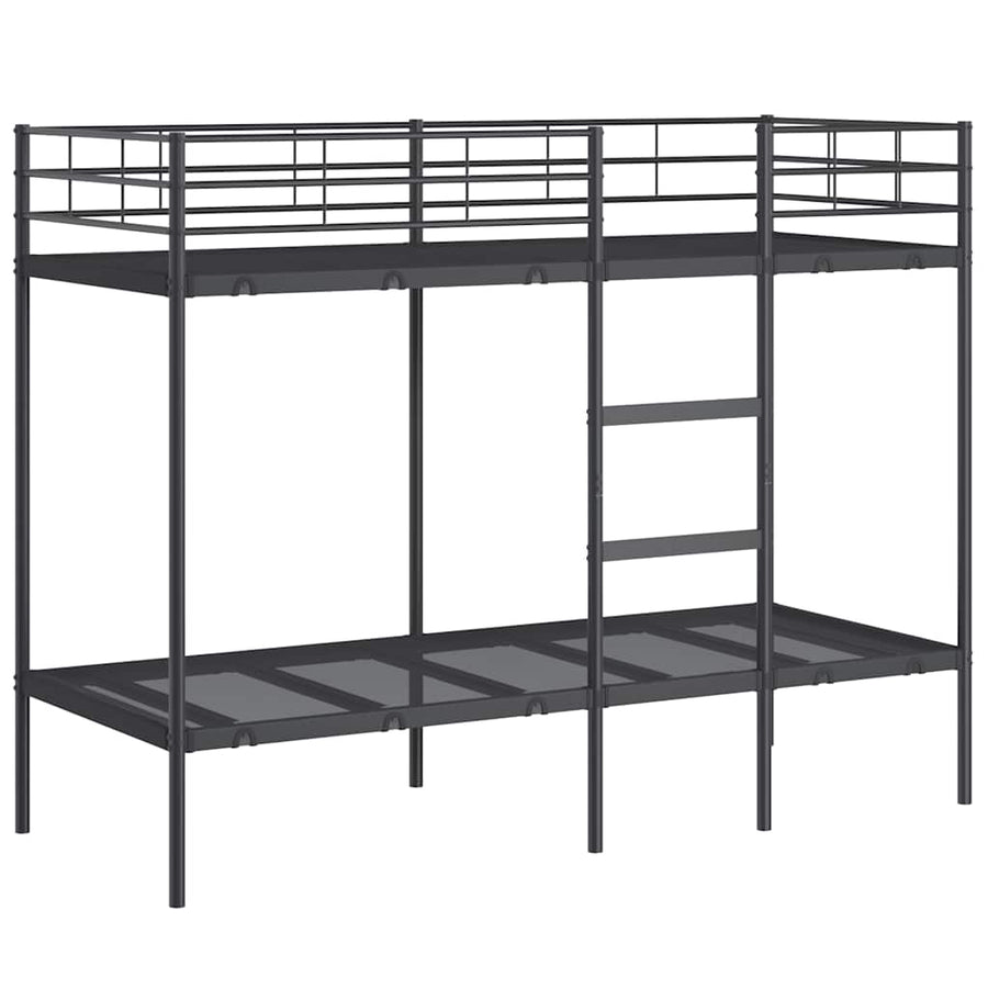 Stapelbed Zonder Matras Staal 75 x 190 cm Zwart