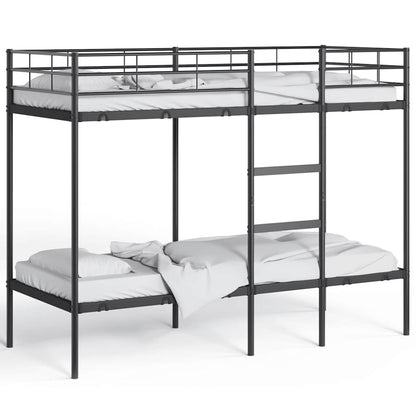 Stapelbed Zonder Matras Staal 75 x 190 cm Zwart