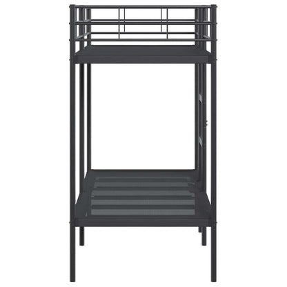 Stapelbed Zonder Matras Staal 75 x 190 cm Zwart