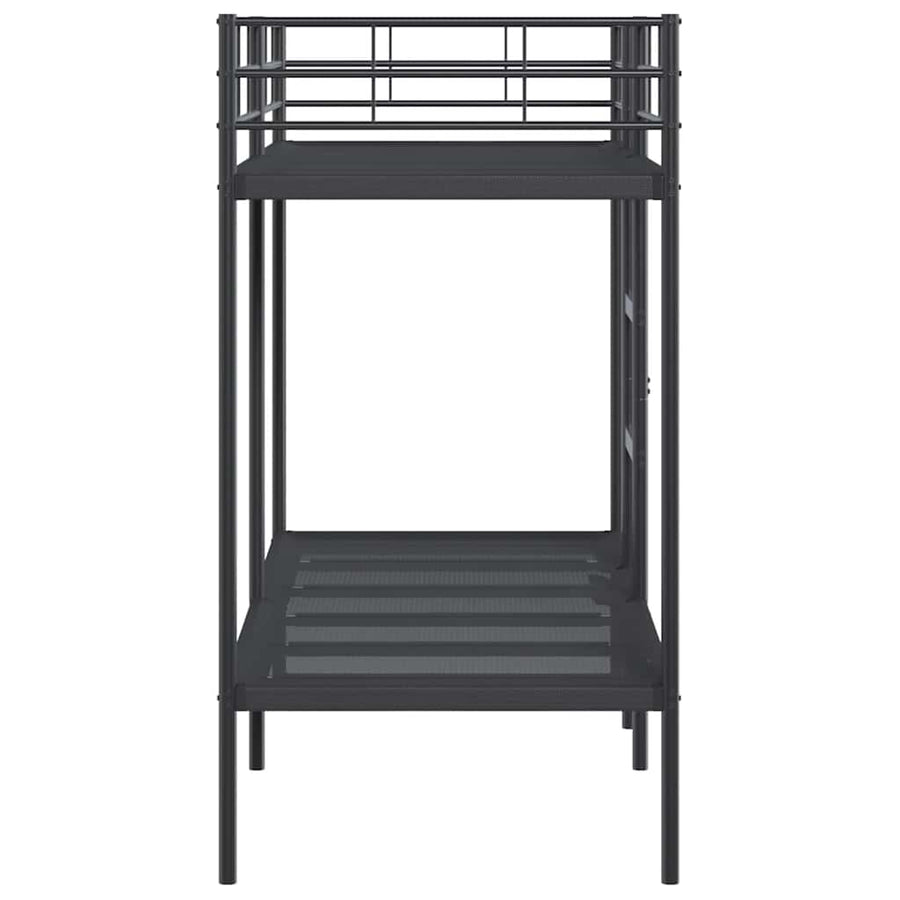 Stapelbed Zonder Matras Staal 75 x 190 cm Zwart