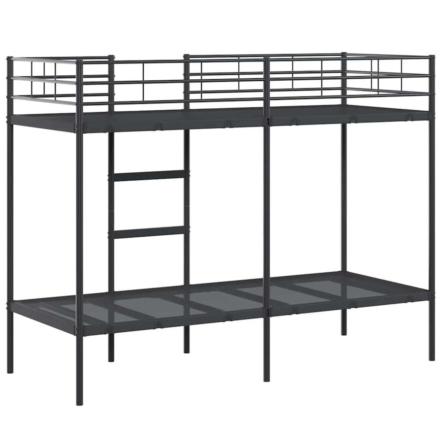 Stapelbed Zonder Matras Staal 75 x 190 cm Zwart