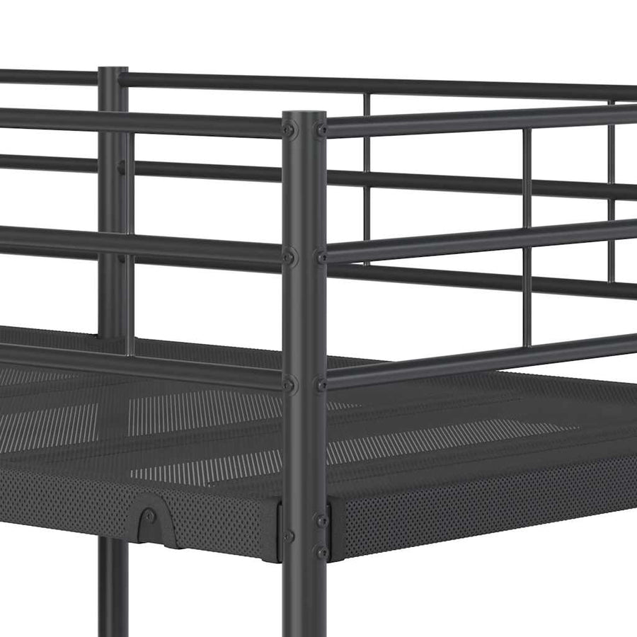 Stapelbed Zonder Matras Staal 75 x 190 cm Zwart