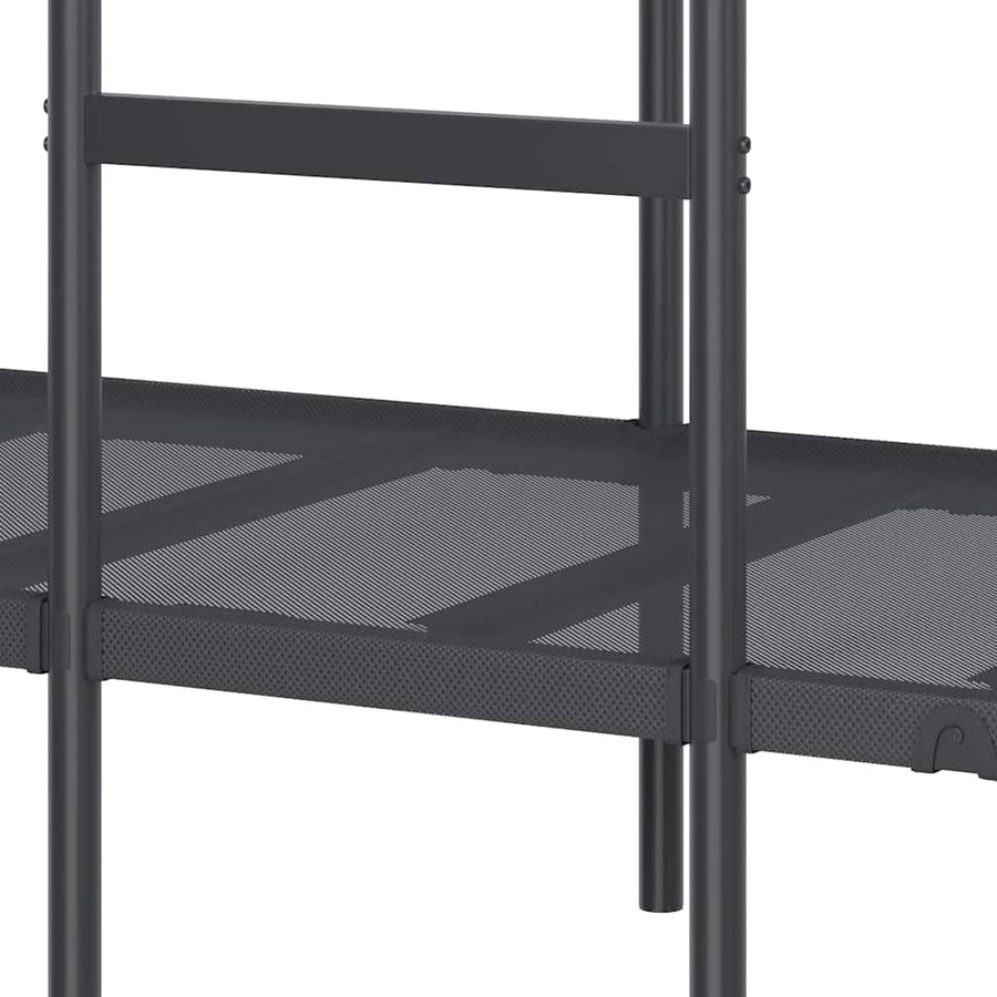 Stapelbed Zonder Matras Staal 75 x 190 cm Zwart