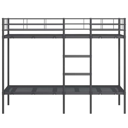 Stapelbed Zonder Matras Staal 80 x 200 cm Zwart
