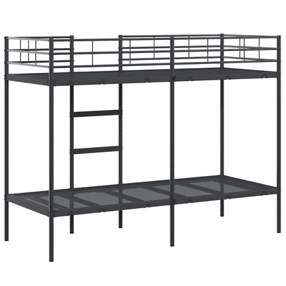 Stapelbed Zonder Matras Staal 80 x 200 cm Zwart