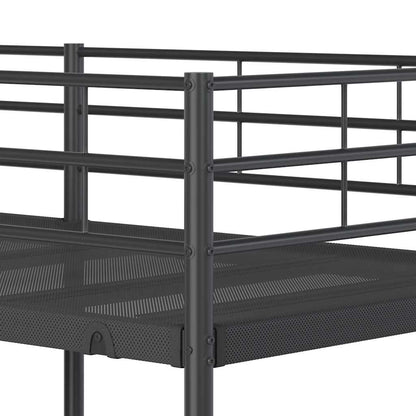 Stapelbed Zonder Matras Staal 80 x 200 cm Zwart