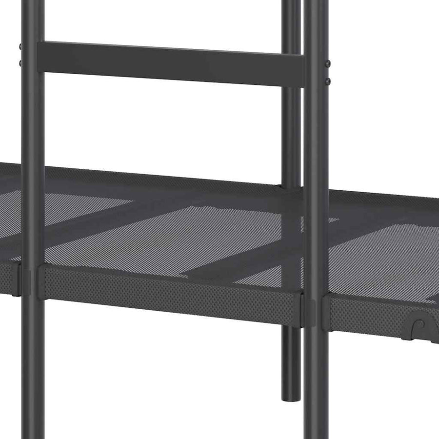 Stapelbed Zonder Matras Staal 80 x 200 cm Zwart