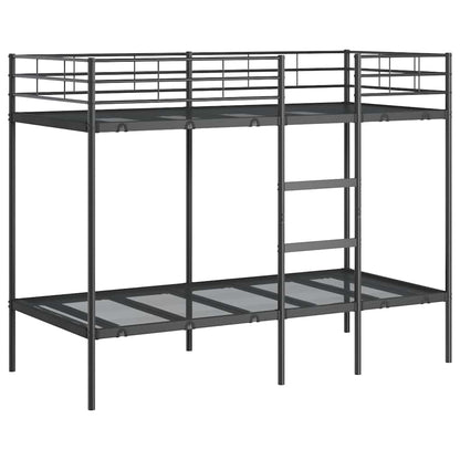Stapelbed Zonder Matras Staal 90 x 190 cm Zwart