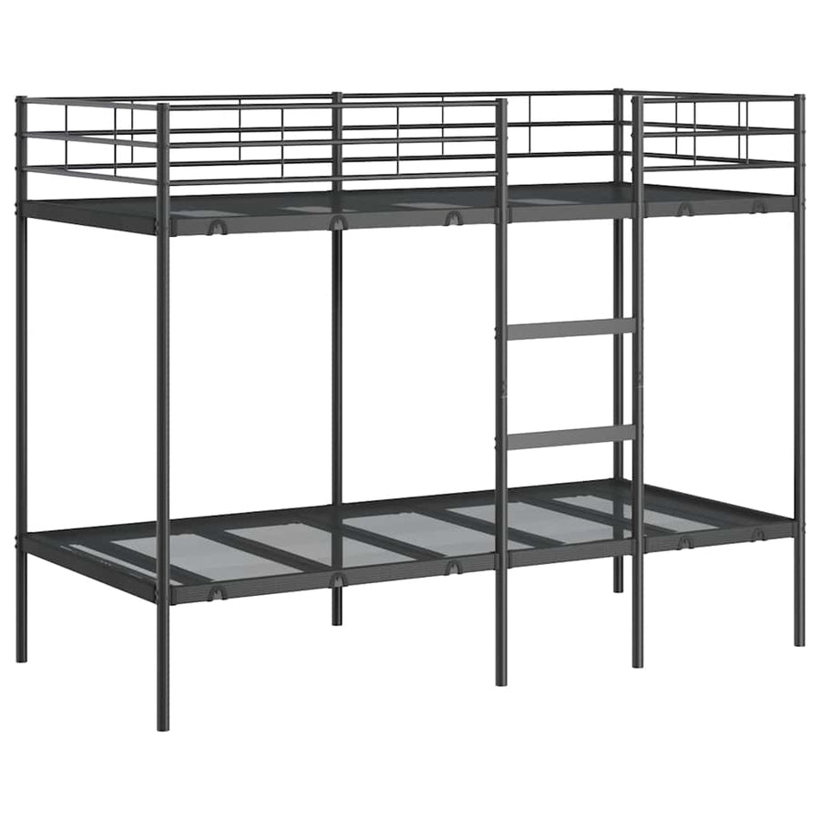 Stapelbed Zonder Matras Staal 90 x 190 cm Zwart