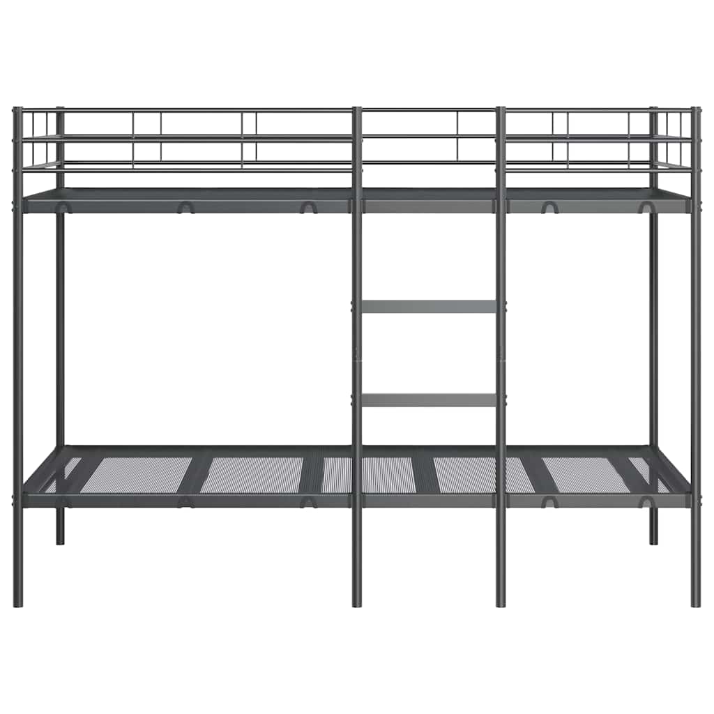 Stapelbed Zonder Matras Staal 90 x 190 cm Zwart