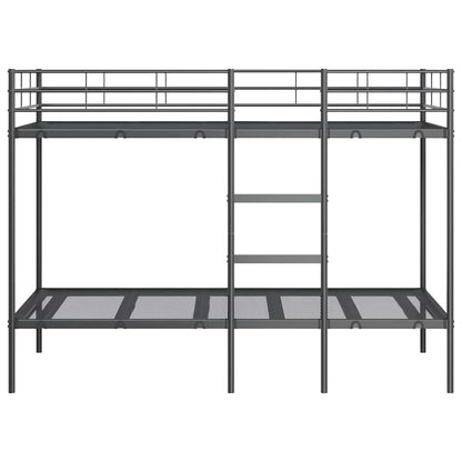 Stapelbed Zonder Matras Staal 90 x 190 cm Zwart