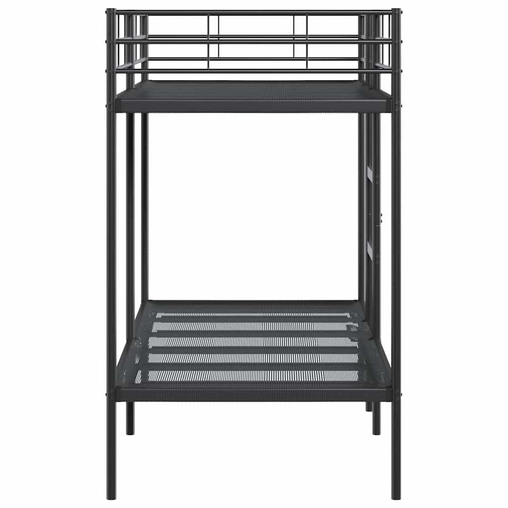 Stapelbed Zonder Matras Staal 90 x 190 cm Zwart