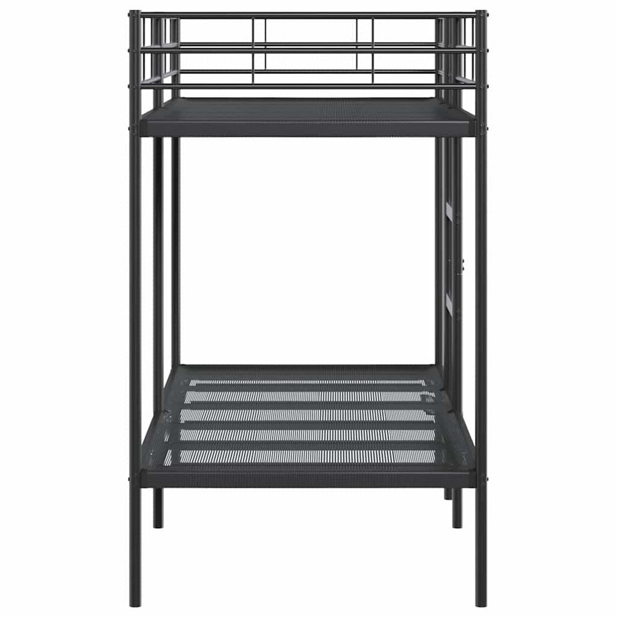 Stapelbed Zonder Matras Staal 90 x 190 cm Zwart