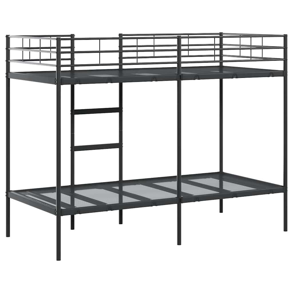 Stapelbed Zonder Matras Staal 90 x 190 cm Zwart