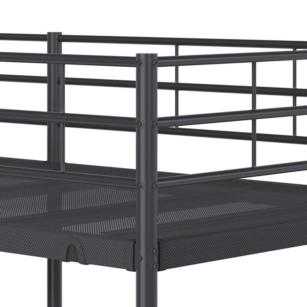 Stapelbed Zonder Matras Staal 90 x 190 cm Zwart