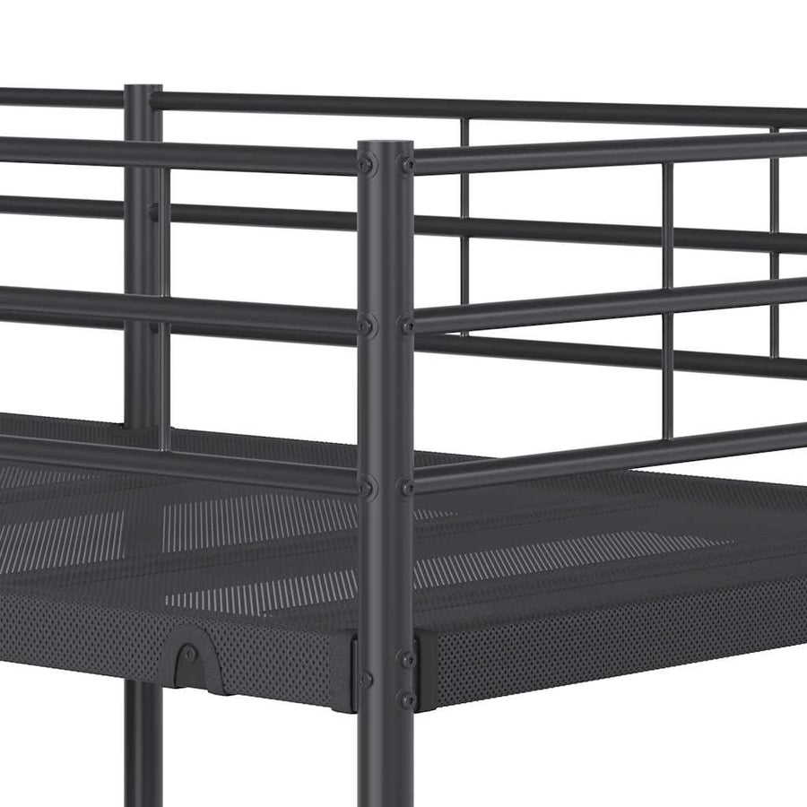 Stapelbed Zonder Matras Staal 90 x 190 cm Zwart