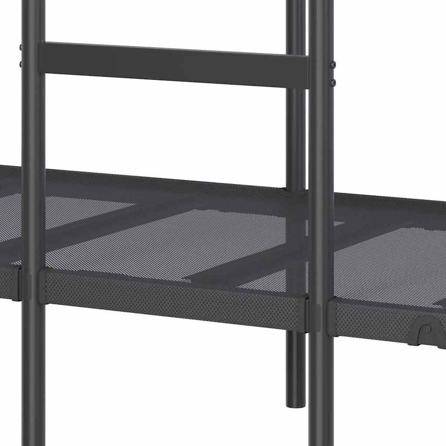 Stapelbed Zonder Matras Staal 90 x 190 cm Zwart