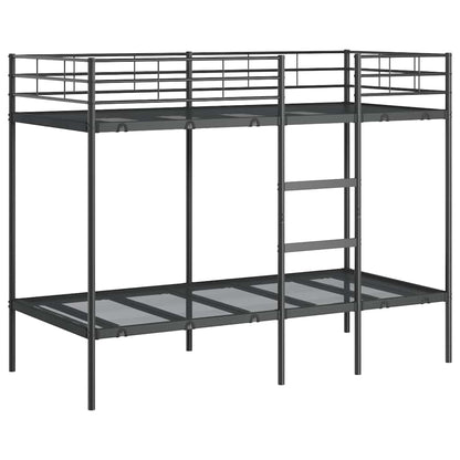 Stapelbed Zonder Matras Staal 90 x 200 cm Zwart