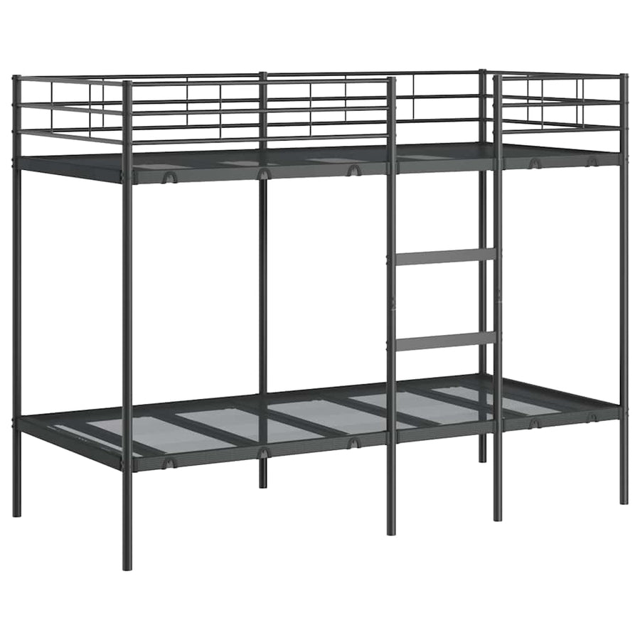 Stapelbed Zonder Matras Staal 90 x 200 cm Zwart
