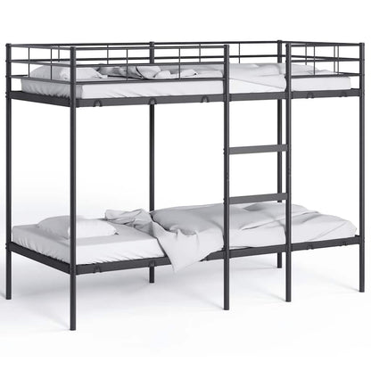 Stapelbed Zonder Matras Staal 90 x 200 cm Zwart