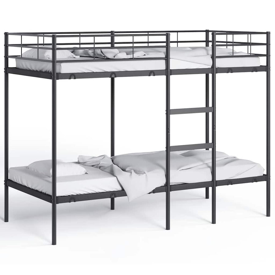 Stapelbed Zonder Matras Staal 90 x 200 cm Zwart