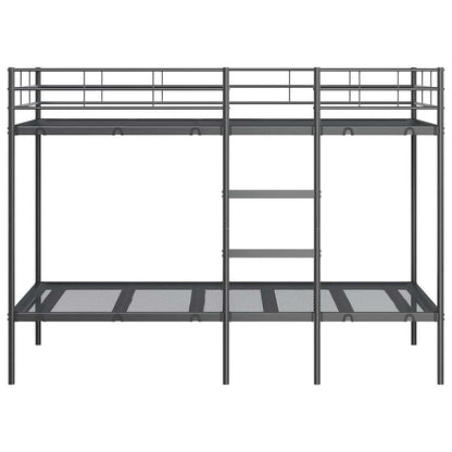 Stapelbed Zonder Matras Staal 90 x 200 cm Zwart