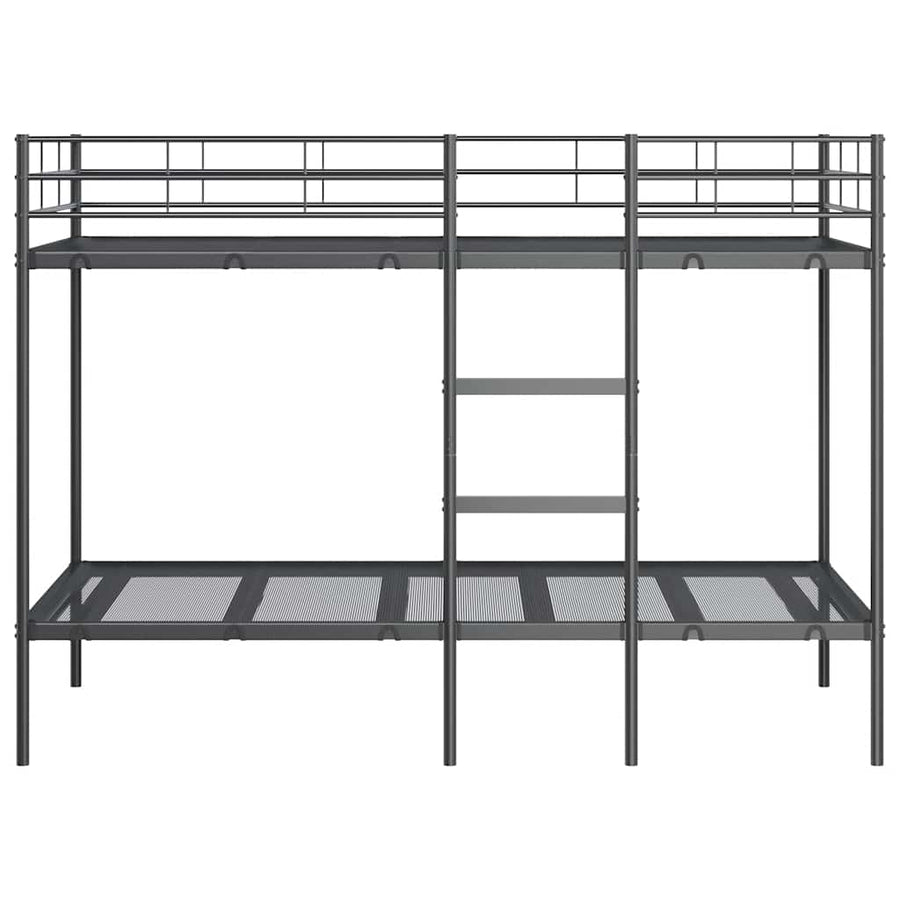 Stapelbed Zonder Matras Staal 90 x 200 cm Zwart