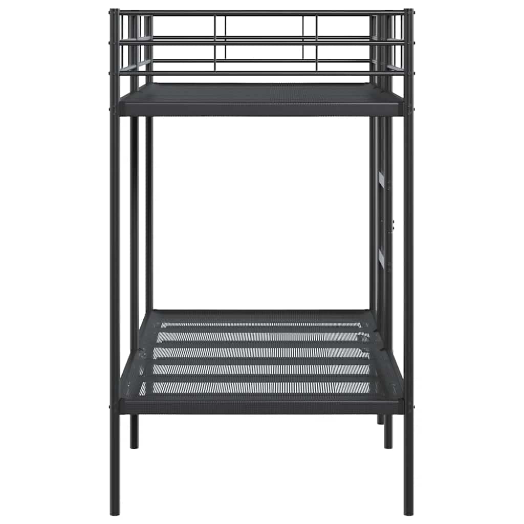Stapelbed Zonder Matras Staal 90 x 200 cm Zwart