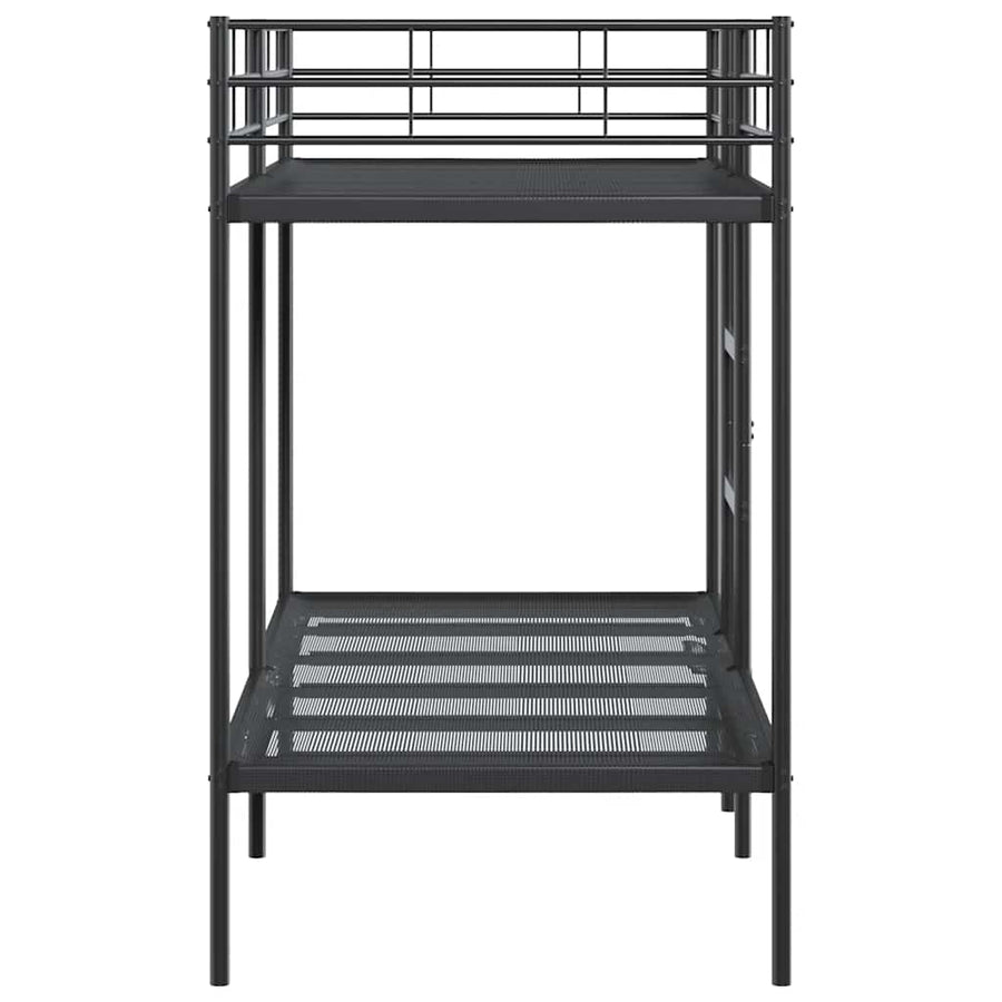 Stapelbed Zonder Matras Staal 90 x 200 cm Zwart