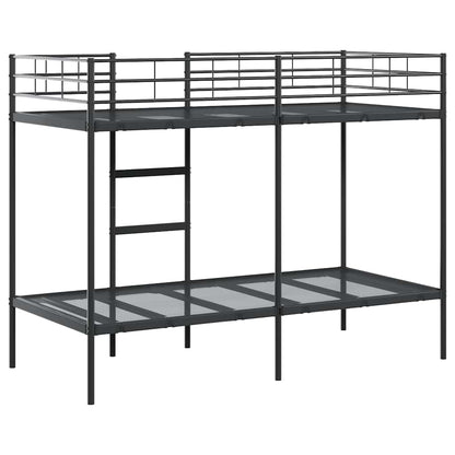 Stapelbed Zonder Matras Staal 90 x 200 cm Zwart