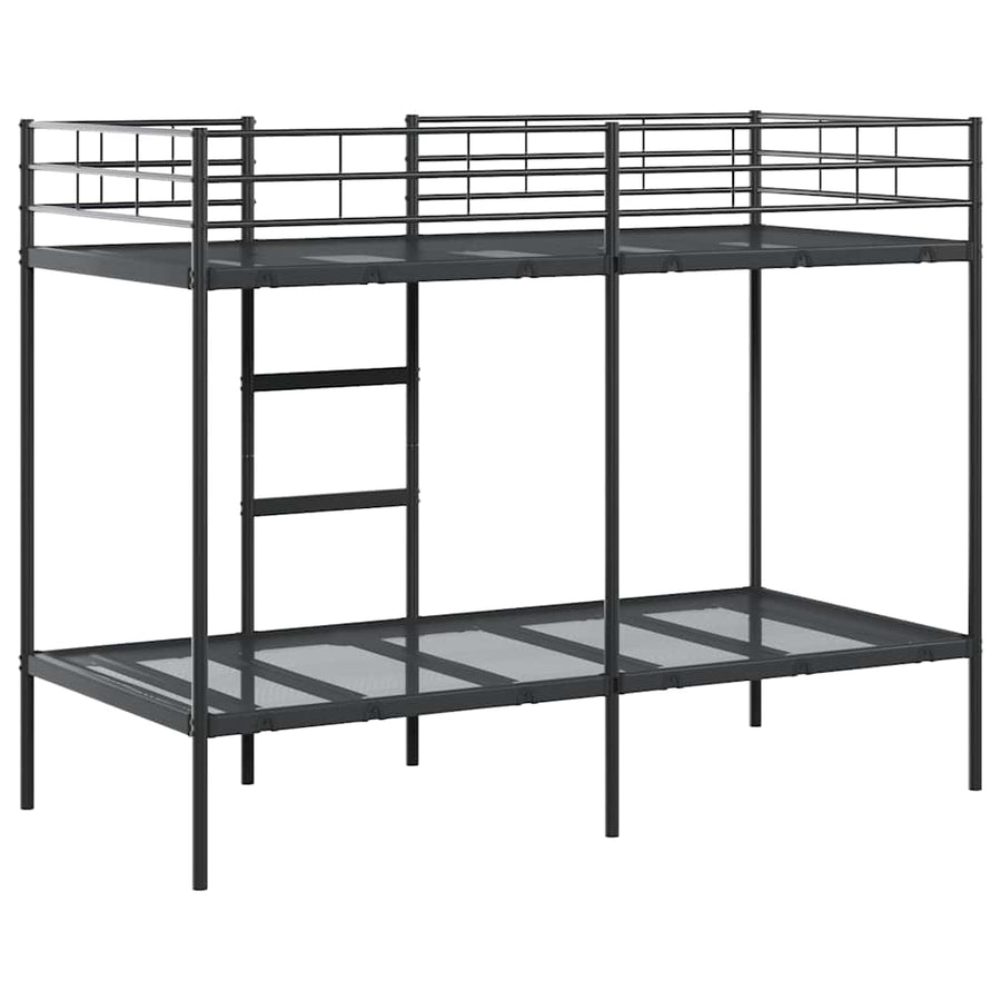 Stapelbed Zonder Matras Staal 90 x 200 cm Zwart