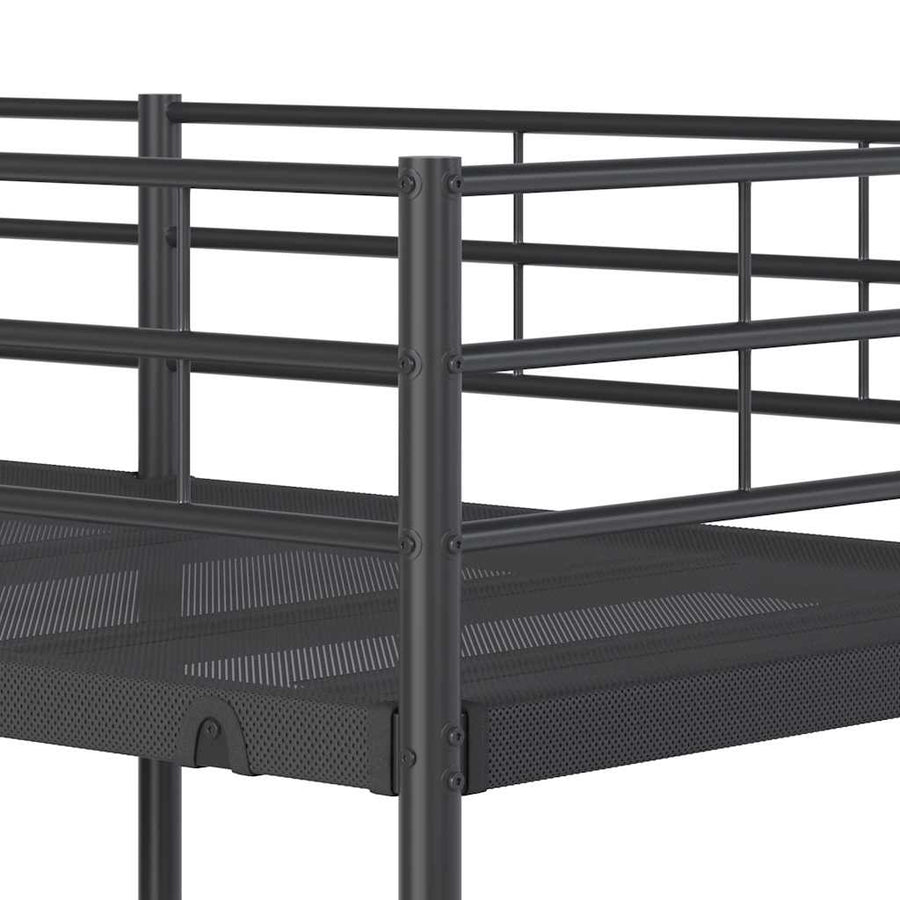 Stapelbed Zonder Matras Staal 90 x 200 cm Zwart
