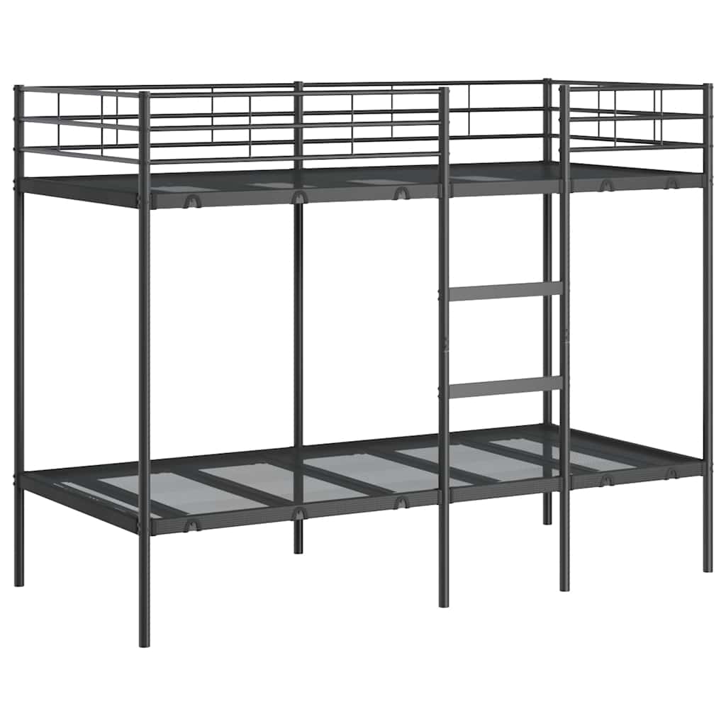 Stapelbed Zonder Matras Staal 100 x 190 cm Zwart