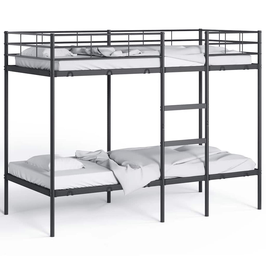 Stapelbed Zonder Matras Staal 100 x 190 cm Zwart
