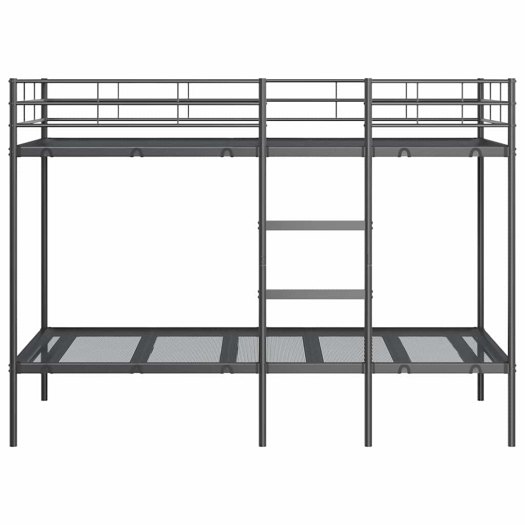 Stapelbed Zonder Matras Staal 100 x 190 cm Zwart