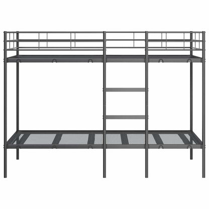 Stapelbed Zonder Matras Staal 100 x 190 cm Zwart
