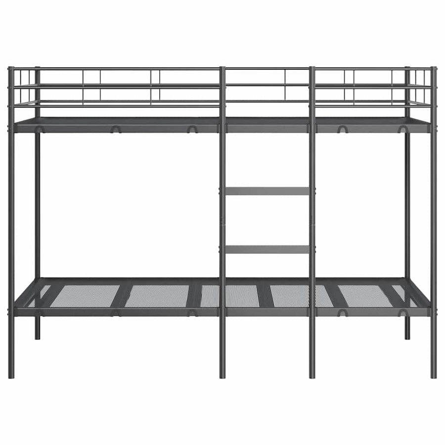 Stapelbed Zonder Matras Staal 100 x 190 cm Zwart