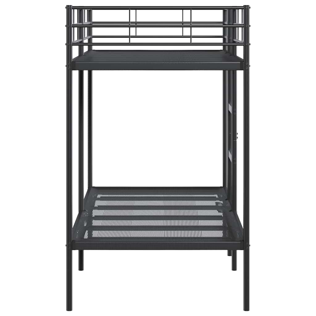 Stapelbed Zonder Matras Staal 100 x 190 cm Zwart
