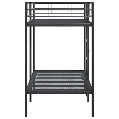 Stapelbed Zonder Matras Staal 100 x 190 cm Zwart