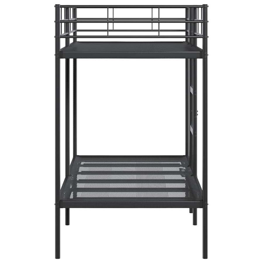 Stapelbed Zonder Matras Staal 100 x 190 cm Zwart