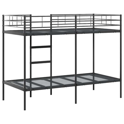 Stapelbed Zonder Matras Staal 100 x 190 cm Zwart