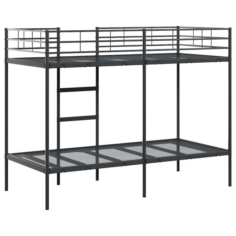 Stapelbed Zonder Matras Staal 100 x 190 cm Zwart