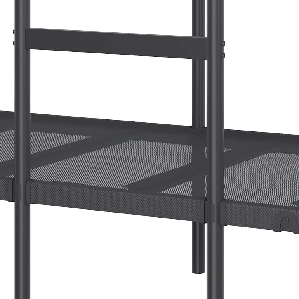 Stapelbed Zonder Matras Staal 100 x 190 cm Zwart