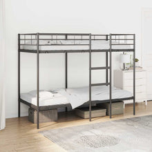 Stapelbed Zonder Matras Staal 100 x 190 cm Zwart