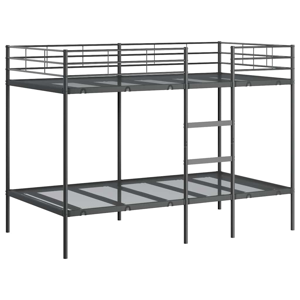 Stapelbed Zonder Matras Staal 100 x 200 cm Zwart